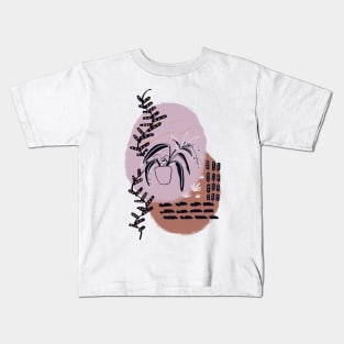 Bohemian Plants Style Kids T-Shirt